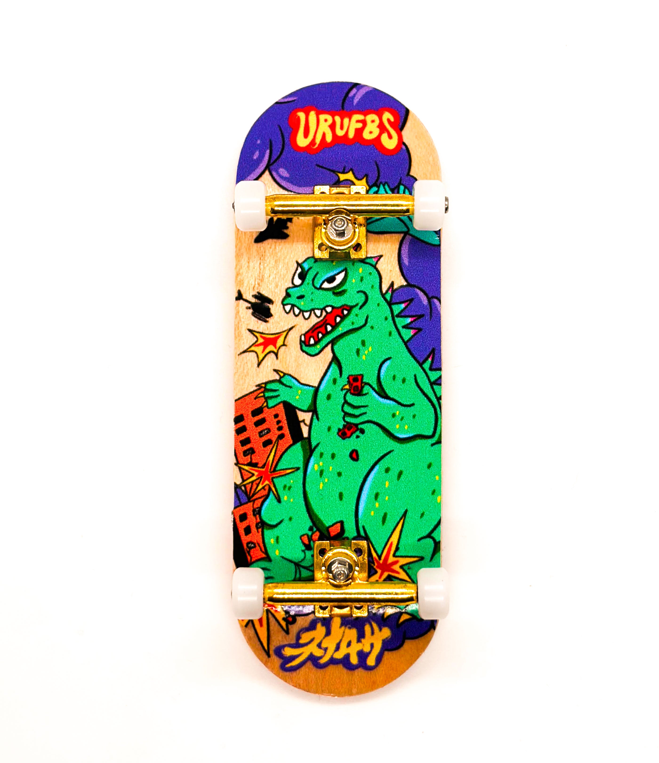 Fingerboard completo PRO URUFBS x Nena Rosa Dinozilla maple 34mm Blank – skate dedos Uruguay – URUFBSHOP