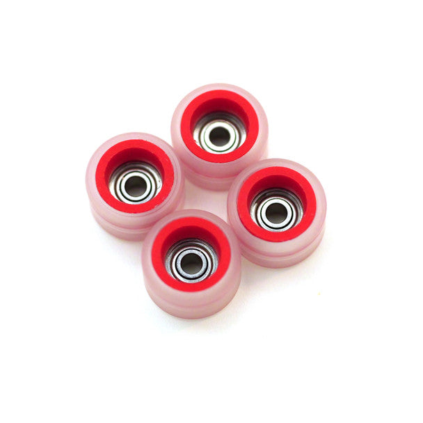 FlatFace Dual Durometer Wheels Red Clear – ruedas fingerboard FlatFace Uruguay – URUFBSHOP