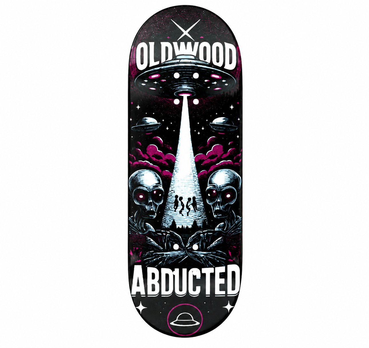 Deck fingerboard Oldwood x Abducted 34mm – tabla fingerboard profesional Uruguay – URUFBSHOP