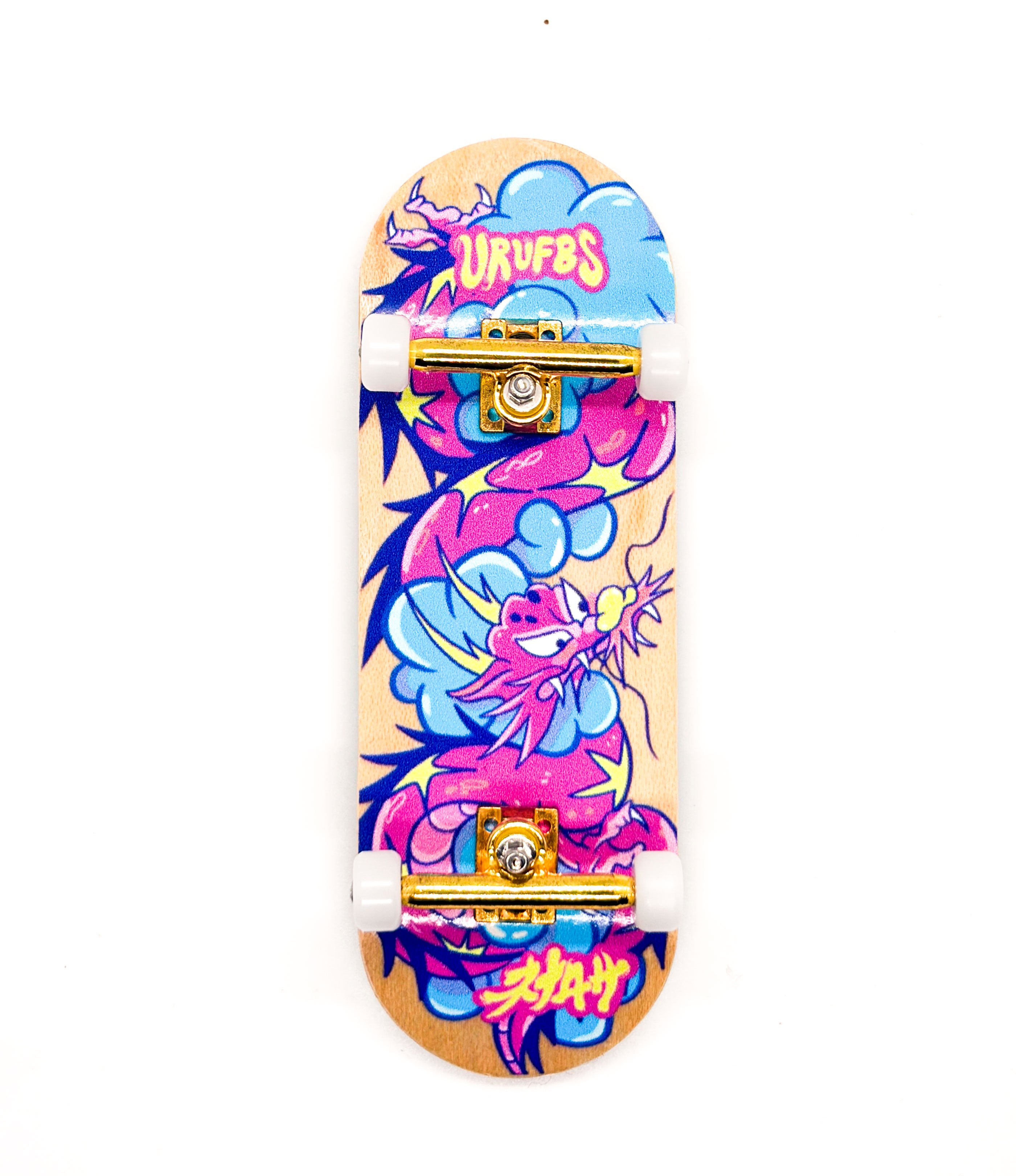 Fingerboard completo PRO URUFBS x Nena Rosa Dragon maple 34mm Blank – skate dedos Uruguay – URUFBSHOP
